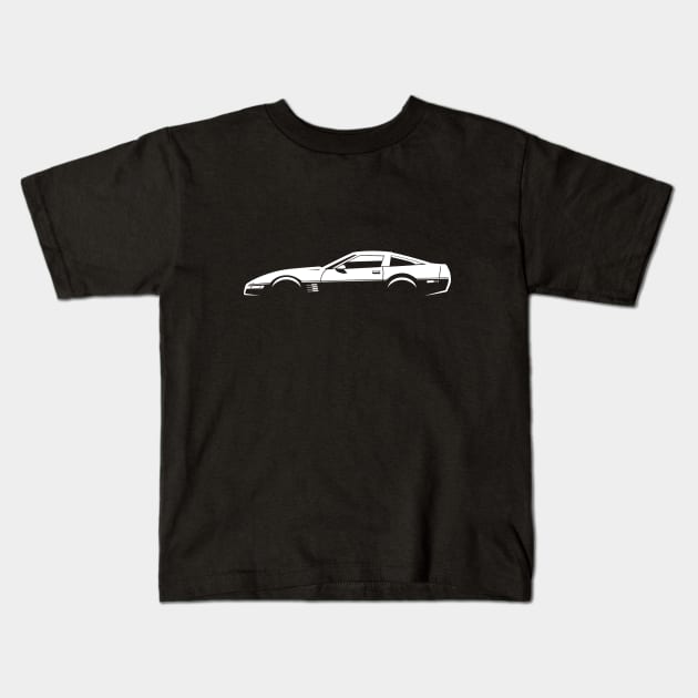 Corvette Coupe C4 1994 Kids T-Shirt by fourdsign